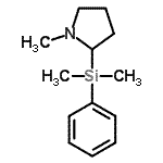CAS 登录号：802982-79-2， 2-[二甲基(苯基)硅烷基]-1-甲基吡咯烷