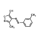 CAS 登录号：803639-77-2， 3-甲基-4-[(E)-(3-甲基苯基)偶氮]-1,2-恶唑-5-醇
