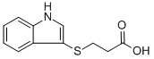 structure of CAS# 80412-20-0, 3-(1H-Indol-3-Ylsulfanyl)-Propionic Acid;3-(1H-Indol-3-Ylthio)Propanoate;3-(1H-Indol-3-Ylthio)Propionate;Zinc00295987