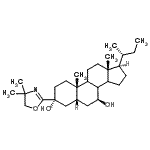CAS 登录号：80724-93-2， (3R,5R,7S,10S,13R,17R)-17-[(2R)-2-丁炔基]-3-(4,4-二甲基-4,5-二氢-1,3-恶唑-2-基)-10,13-二甲基十六碳氢-1H-环戊二烯并[a]菲-3,7-二醇