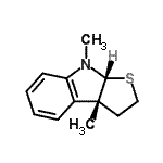 CAS 登录号：807648-95-9， (3aR,8aR)-3a,8-二甲基-3,3a,8,8a-四氢-2H-噻吩并[2,3-b]吲哚