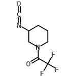 structure of CAS# 808764-41-2, 2,2,2-Trifluoro-1-(3-isocyanato-1-piperidinyl)ethanone;1-(2,2,2-trifluoroacetyl)piperidin-3-isocyanate;2,2,2-Tri<wbr>fluoro-1-<wbr>(3-isocya<wbr>natopiper<wbr>idin-1-yl<wbr>)ethan-1-<wbr>one, 1-(T<wbr>rifluoroa<wbr>cetyl)pip<wbr>eridin-3-<wbr>yl isocya<wbr>nate;3-Isocyanato-1-(trifluoroacetyl)piperidine