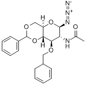 结构式 CAS# 80887-27-0, 2-乙酰氨基-3-O-苄基-4,6-O-亚苄基-2-脱氧-beta-D-吡喃葡萄糖基叠氮化物