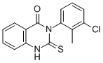 结构式 CAS# 81066-84-4, 3-(3-氯-2-甲基苯基)-2-硫代-2,3-二氢-4(1H)-喹唑啉酮