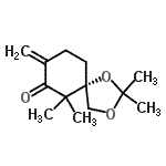 CAS 登录号：810682-41-8， (5S)-2,2,6,6-四甲基-8-亚甲基-1,3-二氧杂螺[4.5]癸烷-7-酮