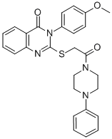 CAS#: 81262-72-8， 1-(((3,4-Dihydro-3-(4-Methoxyphenyl)-4-Oxo-2-Quinazolinyl)Thio)Acetyl) -4-Phenylpiperazine