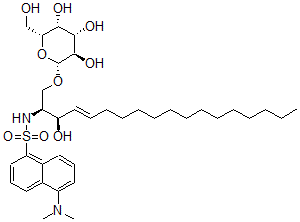 CAS 登录号：81566-72-5， N-丹磺酰神经鞘氨醇半乳糖苷