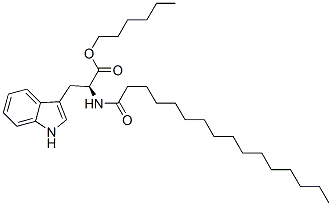 CAS 登录号：81591-68-6， N-棕榈酰色氨酸 N-己基酯