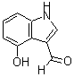 structure of CAS# 81779-27-3, 4-Hydroxy-1H-Indole-3-Carbaldehyde;4-HYDROXY-1H-INDOLE-3-CARBOXALDEHYDE;4-Hydroxyindole-3-Carboxaldehyde 98%;4-HYDROXY-1H-INDOLE-3-CARBALDEHYDE