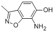structure of CAS# 81851-47-0, 7-Amino-3-Methyl-1,2-Benzisoxazol-6-Ol;1,2-Benzisoxazol-6-Ol,7-Amino-3-Methyl-(9CI);7-Amino-3-Methylbenzo[D]Isoxazol-6-Ol