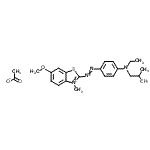 CAS#: 82281-92-3， 2-({4-[Ethyl(2-hydroxypropyl)amino]phenyl}diazenyl)-6-methoxy-3-methyl-1,3-benzothiazol-3-ium acetate