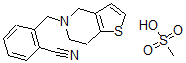 CAS 登录号：82350-97-8， 2-((4,5,6,7-四氢噻吩并(3,2-c)吡啶-5-基)甲基)苯甲腈甲烷磺酸盐