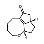 CAS 登录号：824391-48-2， (7aR,9aR)-3,4,5,7,7a,8,9,9a-八氢戊搭烯o[1,6-Bc]氧杂环辛三烯-6(2H)-酮