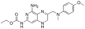CAS 登录号：82585-90-8， N-[5-氨基-3-[[(4-甲氧基苯基)-甲基氨基]甲基]-1,2-二氢吡啶并[4,5-b]吡嗪-7-基]氨基甲酸乙酯