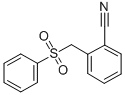 structure of CAS# 82651-72-7, 2-(Benzenesulfonylmethyl)Benzonitrile;2-(Benzenesulfonylmethyl)Benzonitrile 2-Cyanobenzyl Phenyl Sulfone;2-(BENZENESULFONYLMETHYL)BENZONITRILE;2-(PHENYLSULFONYLMETHYL)BENZONITRILE