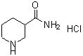 structure of CAS# 828300-58-9, 3-Piperidinecarboxamide hydrochloride (1:1);3-Piperidinecarboxamide hydrochloride;3-piperidinecarboxamide, monohydrochloride;MFCD09037931