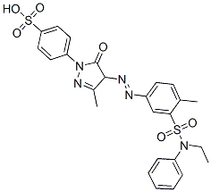 CAS#: 83006-48-8， 4-[4-[[3-[(Ethylanilino)Sulphonyl]-4-Methylphenyl]Azo]-4,5-Dihydro-3-Methyl-5-Oxo-1H-Pyrazol-1-Yl]Benzenesulphonic Acid