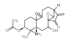 CAS 登录号：83159-27-7， (1aR,2S,5aR,8S,9aR,11R,11aR)-8-(乙酰氧基)-1a,2,3,4,5a,6,7,8,9,9a,10,11-十二氢-11-羟基-5a,9,9-三甲基-13-亚甲基-5H-2,11a-乙桥苯并[5,6]环癸[1,2-b]环氧乙烯-5,12-二酮