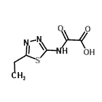 structure of CAS# 83244-82-0, [(5-Ethyl-1,3,4-thiadiazol-2-yl)amino](oxo)acetic acid;[(5-Ethyl-1,3,4-thiadiazol-2-yl)amino]-(oxo)acetic acid;[(5-ethyl-1,3,4-thiadiazol-2-yl)amino](oxo)aceticacid;acetic acid, [(5-ethyl-1,3,4-thiadiazol-2-yl)amino]oxo-