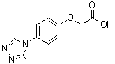 structure of CAS# 832740-47-3, [4-(1H-Tetrazol-1-yl)phenoxy]acetic acid;(4-Tetrazol-1-yl-phenoxy)-acetic acid;[4-(1H-tetraazol-1-yl)phenoxy]acetic acid;[4-(1H-tetrazol-1-yl)phenoxy]aceticacid