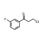 structure of CAS# 83406-26-2, 3-Chloro-1-(3-fluorophenyl)-1-propanone;3-Chloro-1-(3-fluorophenyl)-1-oxopropane;3-Chloro-3'-fluoropropiophenone;MFCD07699514
