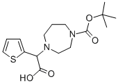 结构式 CAS# 834884-95-6, 1-叔丁氧羰基-4-(羧基-噻吩-2-基-甲基)-[1,4]二氮杂环庚烷