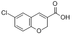 结构式 CAS# 83823-06-7, 6-氯-2H-1-苯并吡喃-3-羧酸