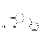 structure of CAS# 83877-88-7, 1-Benzyl-3-bromo-4-piperidinone hydrobromide (1:1);1-benzyl-3-bromo-4-piperidone hydrobromide;1-Benzyl-3-bromo-piperidin-4-one hydrobromide;4-Piperidinone, 3-bromo-1-(phenylmethyl)-, hydrobromide