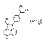 CAS 登录号：83968-79-0， 6-溴-2-[4-(二乙基氨基)苯基]-1-乙基苯并[Cd]吲哚鎓甲基硫酸盐