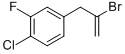 structure of CAS# 842140-30-1, 2-Bromo-3-(4-Chloro-3-Fluorophenyl)-1-Propene;2-BROMO-3-(4-CHLORO-3-FLUOROPHENYL)-1-PROPENE