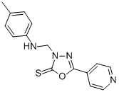 CAS#: 84249-77-4， 3-(((4-Methylphenyl)Amino)Methyl)-5-(4- Pyridinyl)-1,3,4-Oxadiazole-2(3H)-Thione