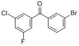 structure of CAS# 844879-45-4, 3-Bromo-3'-Chloro-5'-Fluorobenzophenone;3-BROMO-3'-CHLORO-5'-FLUOROBENZOPHENONE