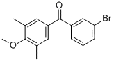 structure of CAS# 844879-47-6, 3-Bromo-3',5'-Dimethyl-4'-Methoxybenzophenone;3-BROMO-3',5'-DIMETHYL-4'-METHOXYBENZOPHENONE