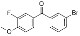 structure of CAS# 844879-54-5, 3-Bromo-3'-Fluoro-4'-Methoxybenzophenone;3-BROMO-3'-FLUORO-4'-METHOXYBENZOPHENONE