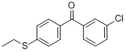 structure of CAS# 844884-99-7, 3-Chloro-4'-(Ethylthio)Benzophenone;3-CHLORO-4'-(ETHYLTHIO)BENZOPHENONE