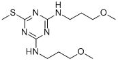 CAS#: 845-52-3， N,N'-Bis(3-methoxypropyl)-6-methylthio-1,3,5-triazine-2,4-diamine