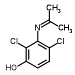 CAS 登录号：84540-51-2， 2,4-二氯-3-(异亚丙基氨基)苯酚