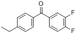 structure of CAS# 845781-02-4, 3,4-Difluoro-4'-Ethylbenzophenone;3,4-DIFLUORO-4'-ETHYLBENZOPHENONE