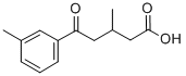 structure of CAS# 845781-36-4, 5-(3-Methylphenyl)-3-Methyl-5-Oxovaleric Acid