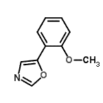 structure of CAS# 848608-55-9, 5-(2-Methoxyphenyl)-1,3-oxazole;5-(2-methoxyphenyl)oxazole;5-(2-Methoxy-phenyl)oxazole;Oxazole,5-(2-methoxyphenyl)-(9CI)