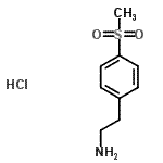 结构式 CAS# 849020-96-8, 2-[4-(甲基磺酰基)苯基]乙胺盐酸盐(1:1)