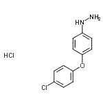 结构式 CAS# 849021-09-6, [4-(4-氯苯氧基)苯基]肼盐酸盐(1:1)