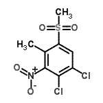 结构式 CAS# 849035-79-6, 1,2-二氯-4-甲基-5-(甲基磺酰基)-3-硝基苯
