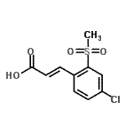 结构式 CAS# 849035-82-1, (2E)-3-[4-氯-2-(甲基磺酰基)苯基]丙烯酸