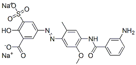 CAS#: 84912-17-4， Sodium 5-[[4-[(3-Aminobenzoyl)Amino]-5-Methoxy-o-Tolyl]Azo]-3-Sulphosalicylate