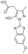 CAS#: 84968-80-9， 5-Hydroxy-1-(6-Methoxy-2-Benzothiazolyl)-3- Methyl-1H-Pyrazole-4-Acetic Acid