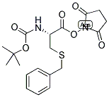 structure of CAS# 85097-54-7, Boc-Cys(Bzl)-Osu;(2,5-Dioxopyrrolidin-1-Yl) 2-(Tert-Butoxycarbonylamino)-3-(Phenylmethylsulfanyl)Propanoate;2-[(Tert-Butoxy-Oxomethyl)Amino]-3-(Phenylmethylthio)Propanoic Acid (2,5-Dioxo-1-Pyrrolidinyl) Ester;3-(Benzylthio)-2-(Tert-Butoxycarbonylamino)Propionic Acid Succinimido Ester
