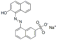 CAS 登录号：85136-41-0， 8-[(2-羟基-1-萘基)偶氮]萘-2-磺酸钠