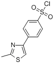 structure of CAS# 852180-73-5, 4-(2-Methyl-1,3-Thiazol-4-Yl)Benzenesulfonyl Chloride;4-(2-METHYL-1,3-THIAZOL-4-YL)BENZENESULPHONYL CHLORIDE;4-(2-METHYL-1,3-THIAZOL-4-YL)BENZENESULFONYL CHLORIDE;4-(2-Methyl-Thiazol-4-Yl)-Benzenesulfonyl Chloride