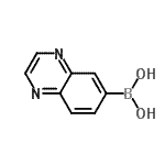 structure of CAS# 852432-98-5, 6-Quinoxalinylboronic acid;Boronic acid, 6-quinoxalinyl- (9CI);quinoxalin-6-ylboronic acid
